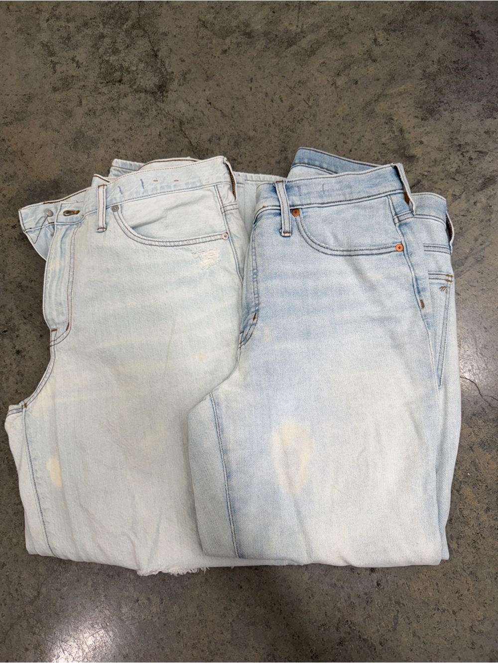 2 PAIR Madewell Jeans Mid-Rise Classic Straight 30 The Slouchy Boyfriend 31